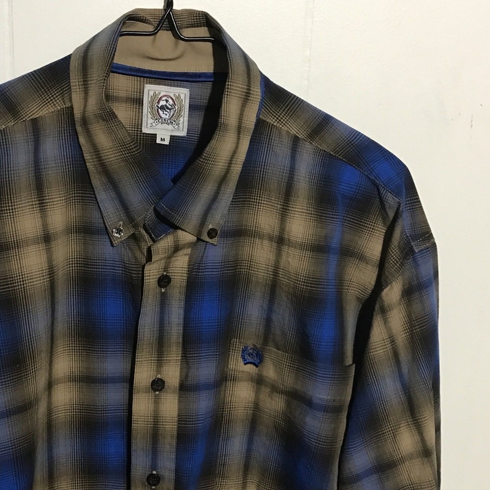 Cinch Men's Size M Plaid Western Shirt Button Down